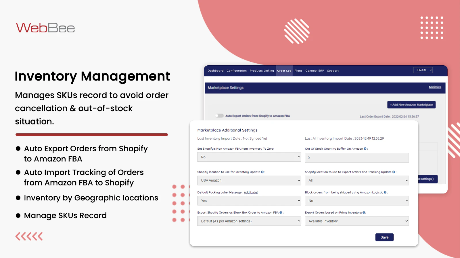 screenshot of Amazon MCF Integrations